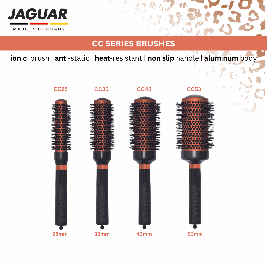 Jaguar CC-SERIES Copper Ceramic coated Round Blow Dry Brush | Ionic 