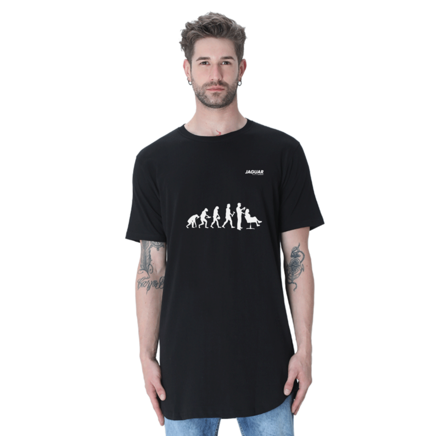 Buy long length barber t shirts of Jaguar