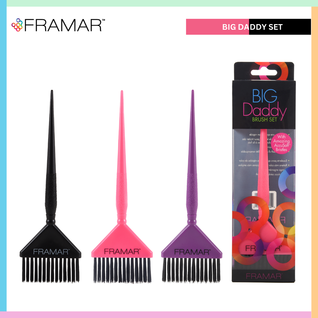 Extra-Wide Hair Color Brushes Set of 3 | Framar Big Daddy Brushes | Love Self Beauty.