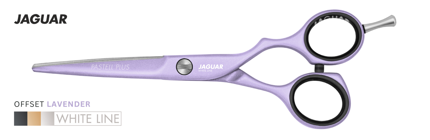 Buy Jaguar Pastell Plus Offset Hairdressing Scissors in Lavender Color. Best Hair Scissors for Hair Cutting and Hair Slicing