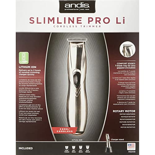 Andis D-8 Slimline Pro Cordless Grooming Trimmer Kit for Men offers a lightweight design and 2 hours of runtime for precise grooming results