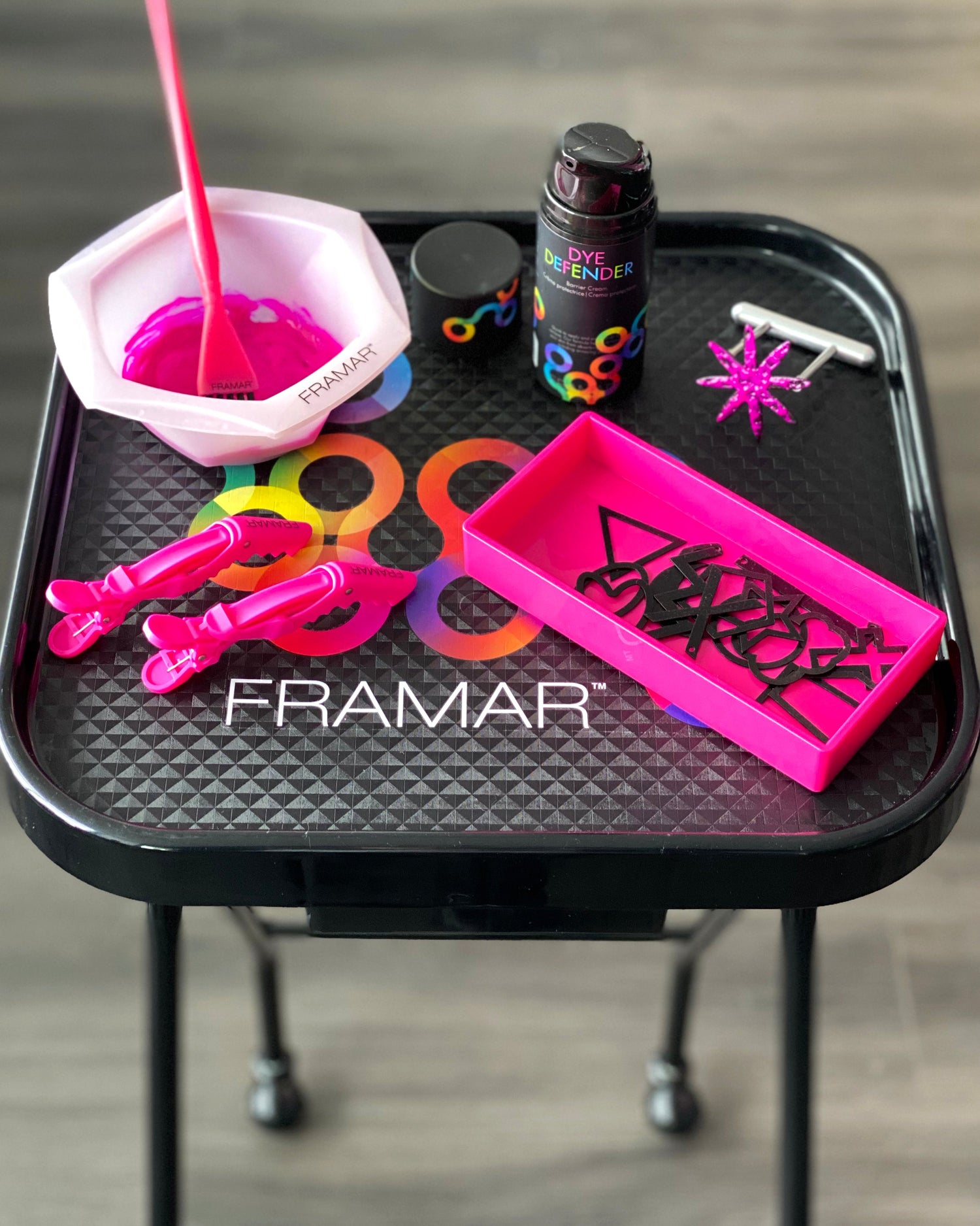 Framar Hair Coloring Accessories | Framar Dreamweaver Combs | Color Mixer | Balayage Board | Mist Spray Bottle | Connect Color Bowls | Coloring Bowls | Color Protection Bibs