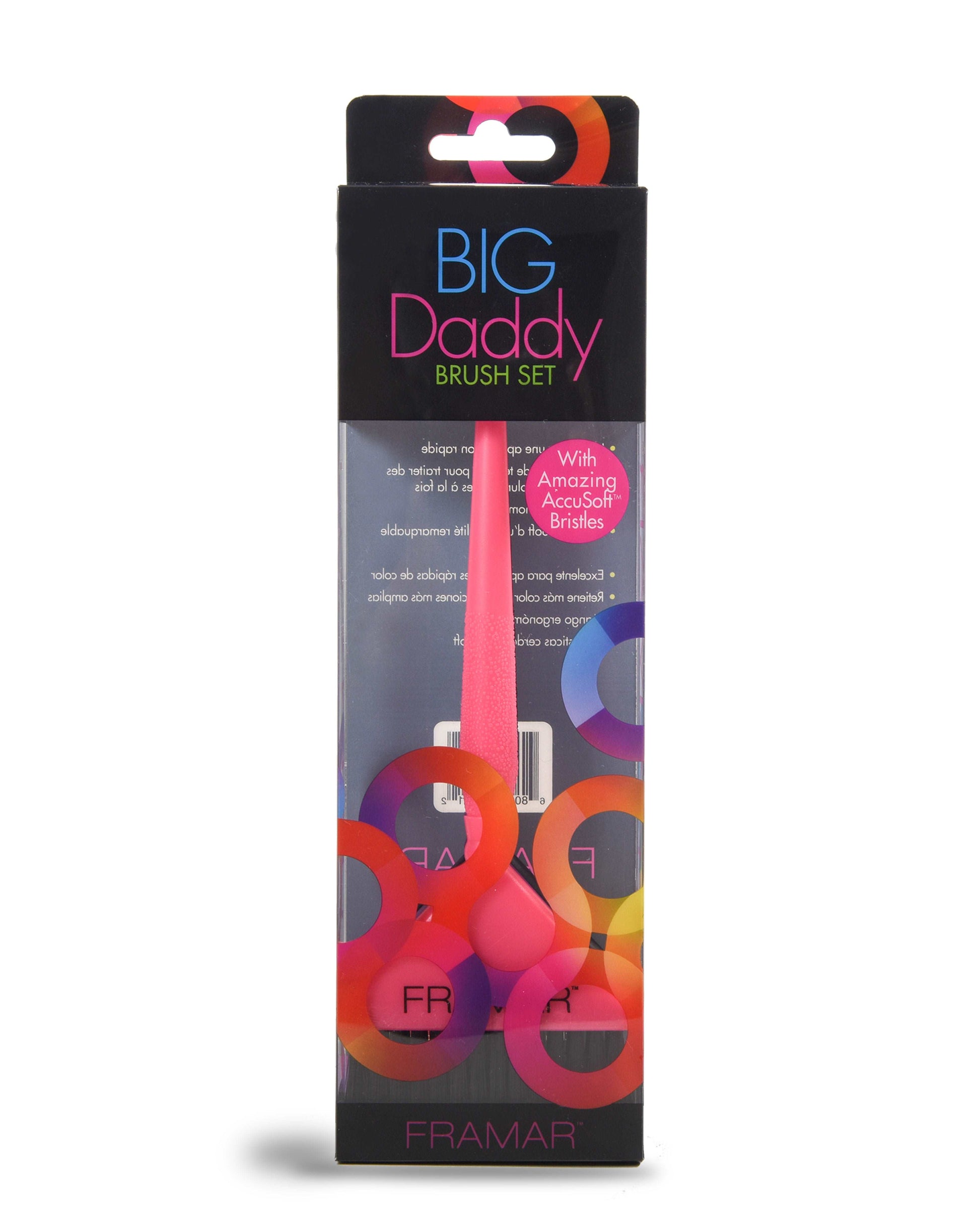 Framar Big Daddy Brush Set of 3, featuring essential hair dye and hairdressing brushes