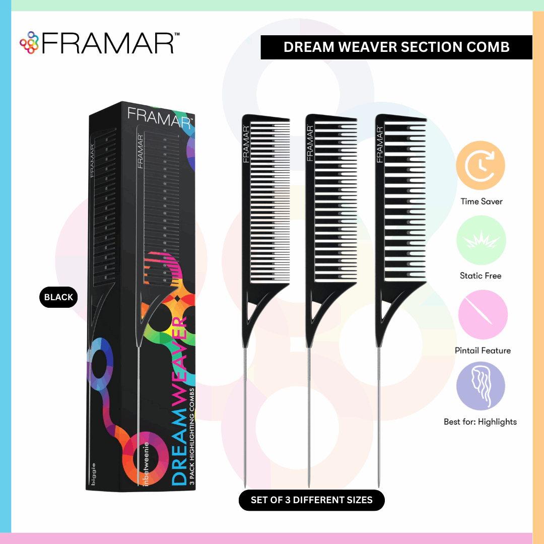 Framar Dreamweaver Comb set Perfect for highlighting and sectioning hair.