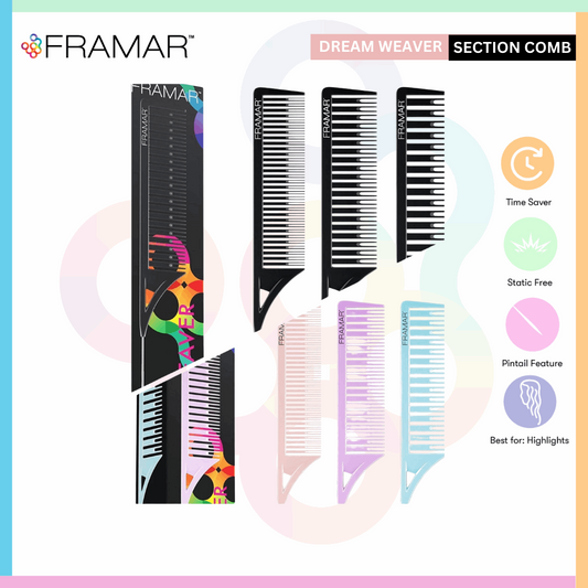 Framar Dreamweaver Comb set Perfect for highlighting and sectioning hair.