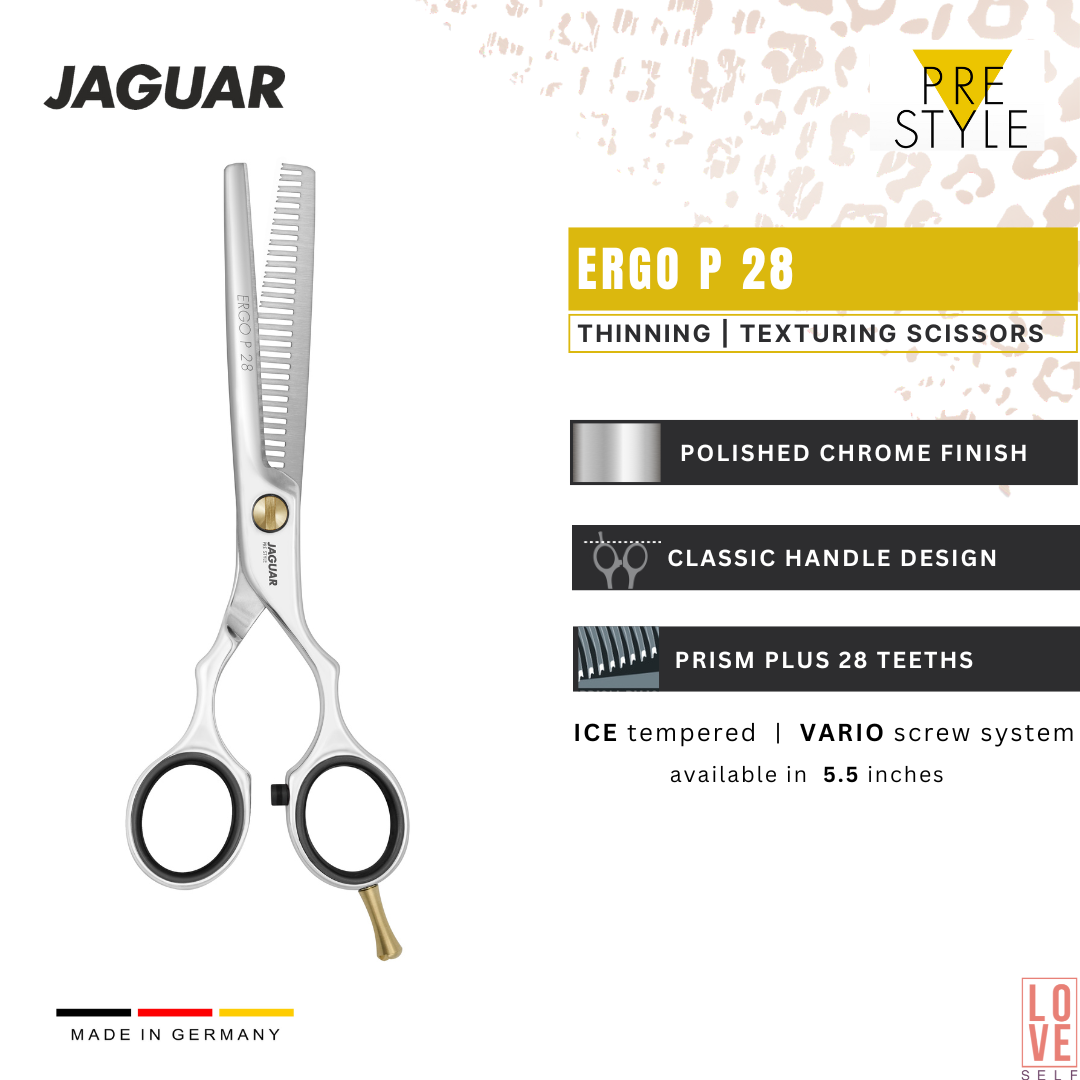 Jaguar PRE STYLE ERGO P 28 Thinning Texturing Scissors | Classic Handle Design - LoveSelf Beauty