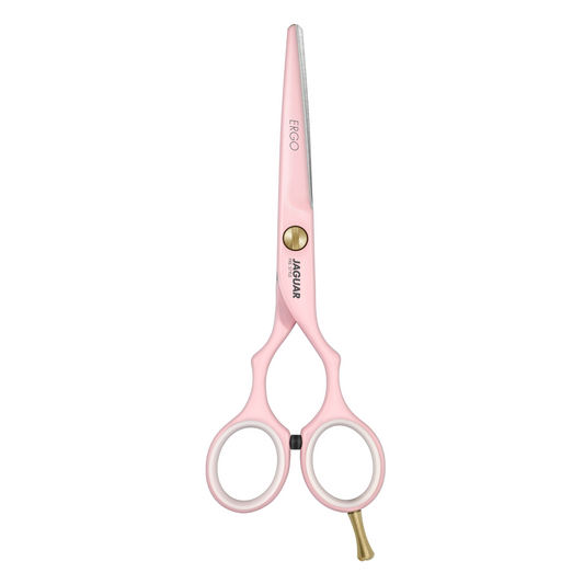 Buy Jaguar hairdressing scissors Ergo Pink. Best Hair Cutting Scissors for Salons in India | Love Self Beauty.