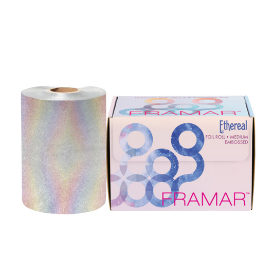 Framar Embossed Aluminium hair coloring Foil Roll, Best Foil for Hair Color and Balayage in Vibrant Ethreal multi color. Available now at Love Self Beauty India.
