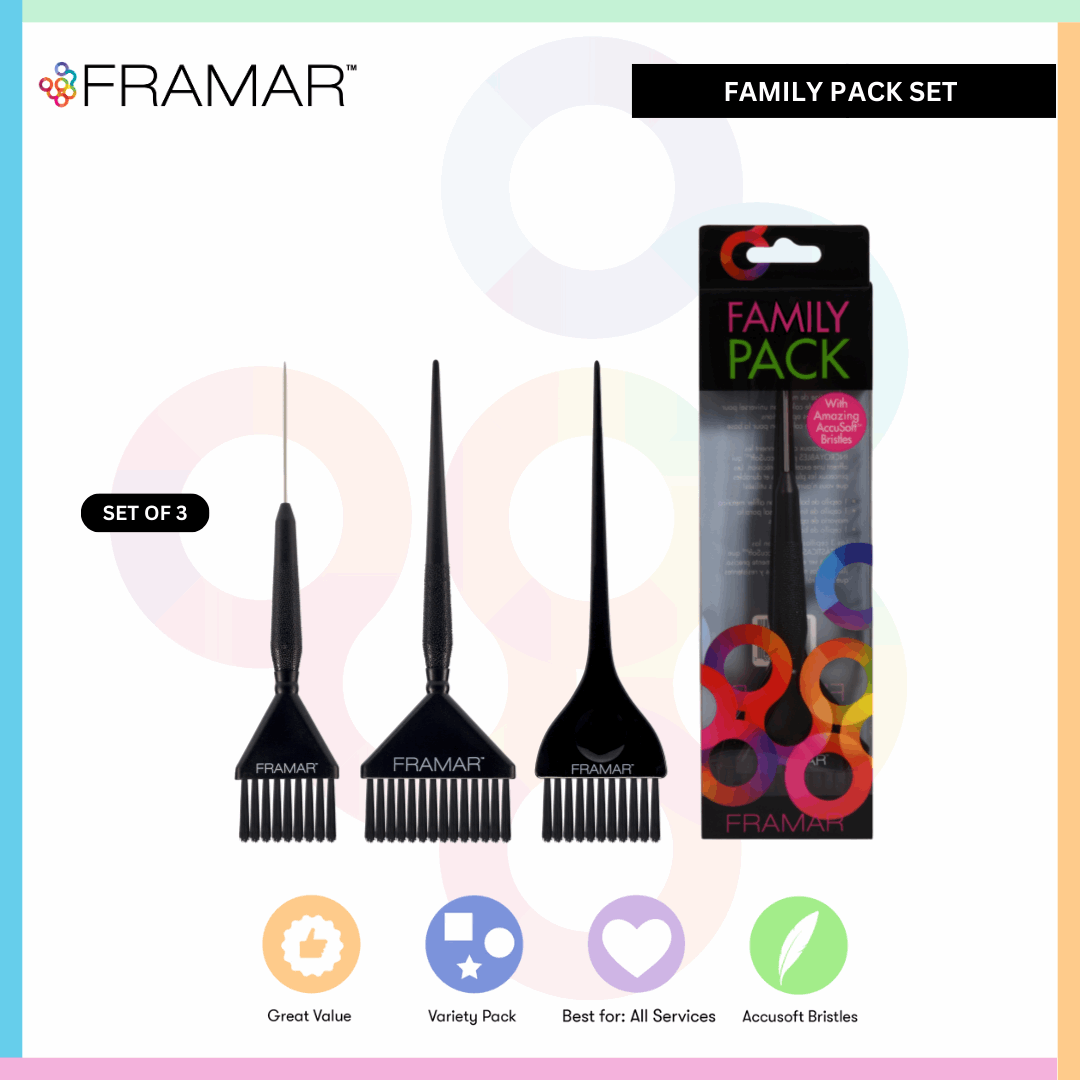 Framar hair colour brush set and enhance your kit with hairdressing colour brushes for flawless color application