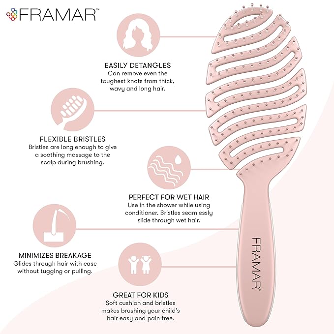 Framar Flex Hair Brush | Champagne