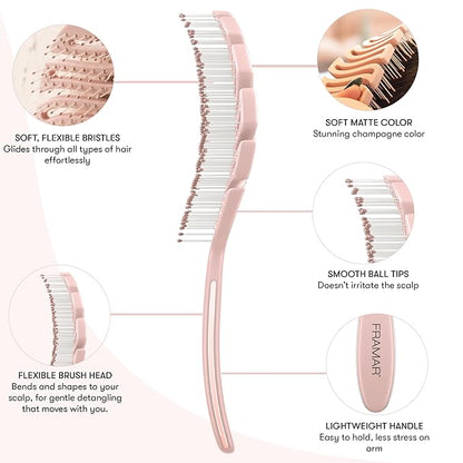Framar Flex Hair Brush | Champagne