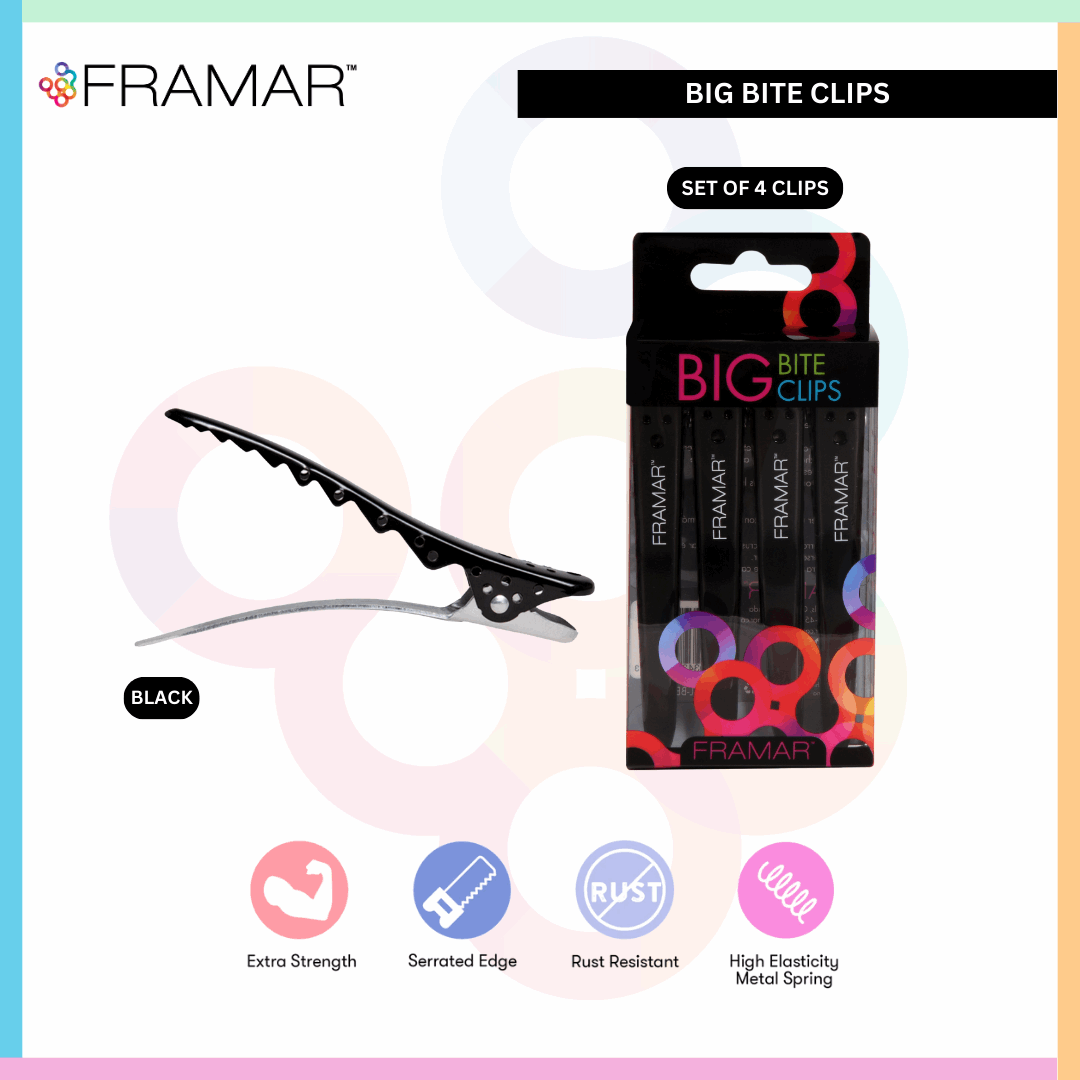 Framar Big Bite Claw Clips for Salon