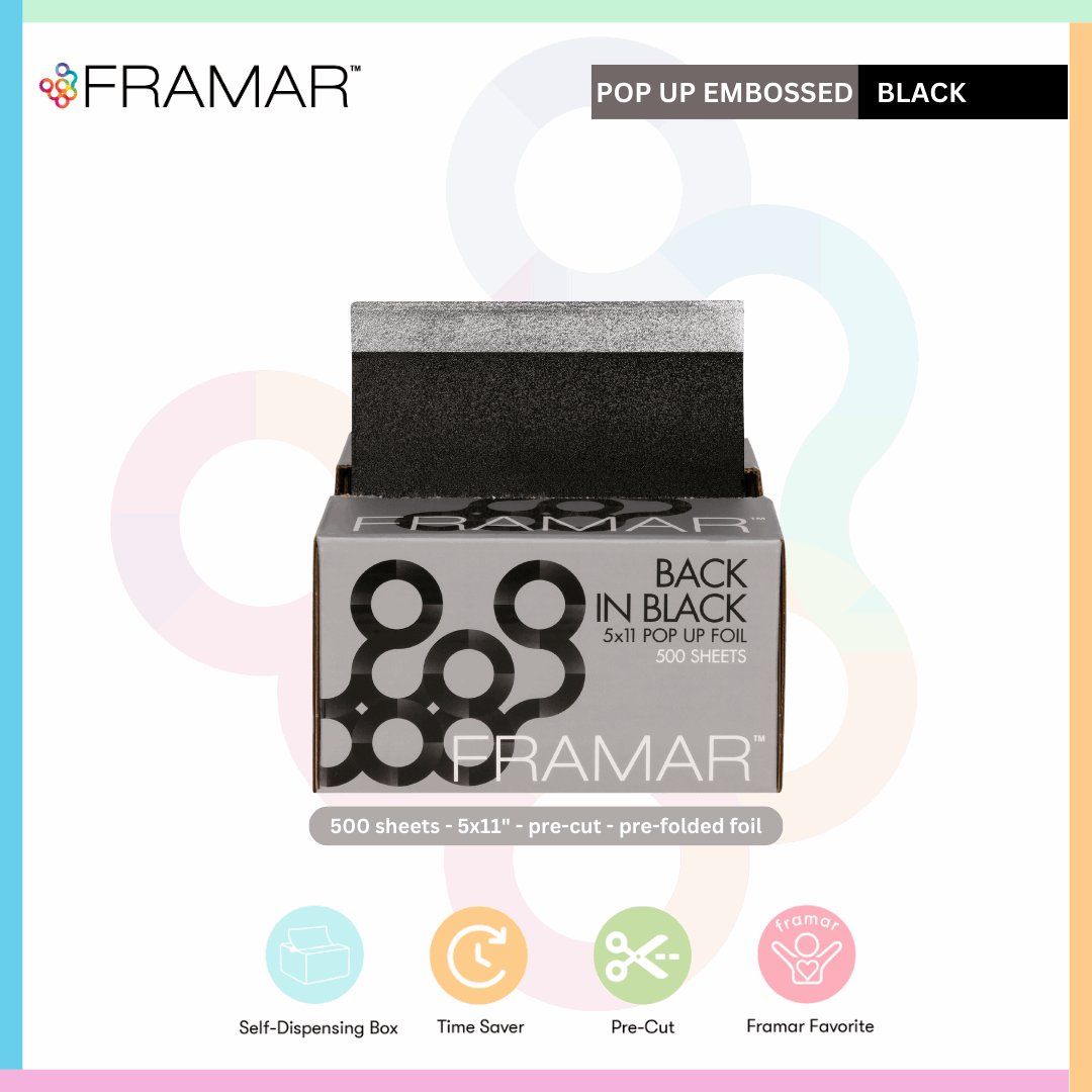 Framar hair foil Back in Black - Pop Up foil for hair coloring