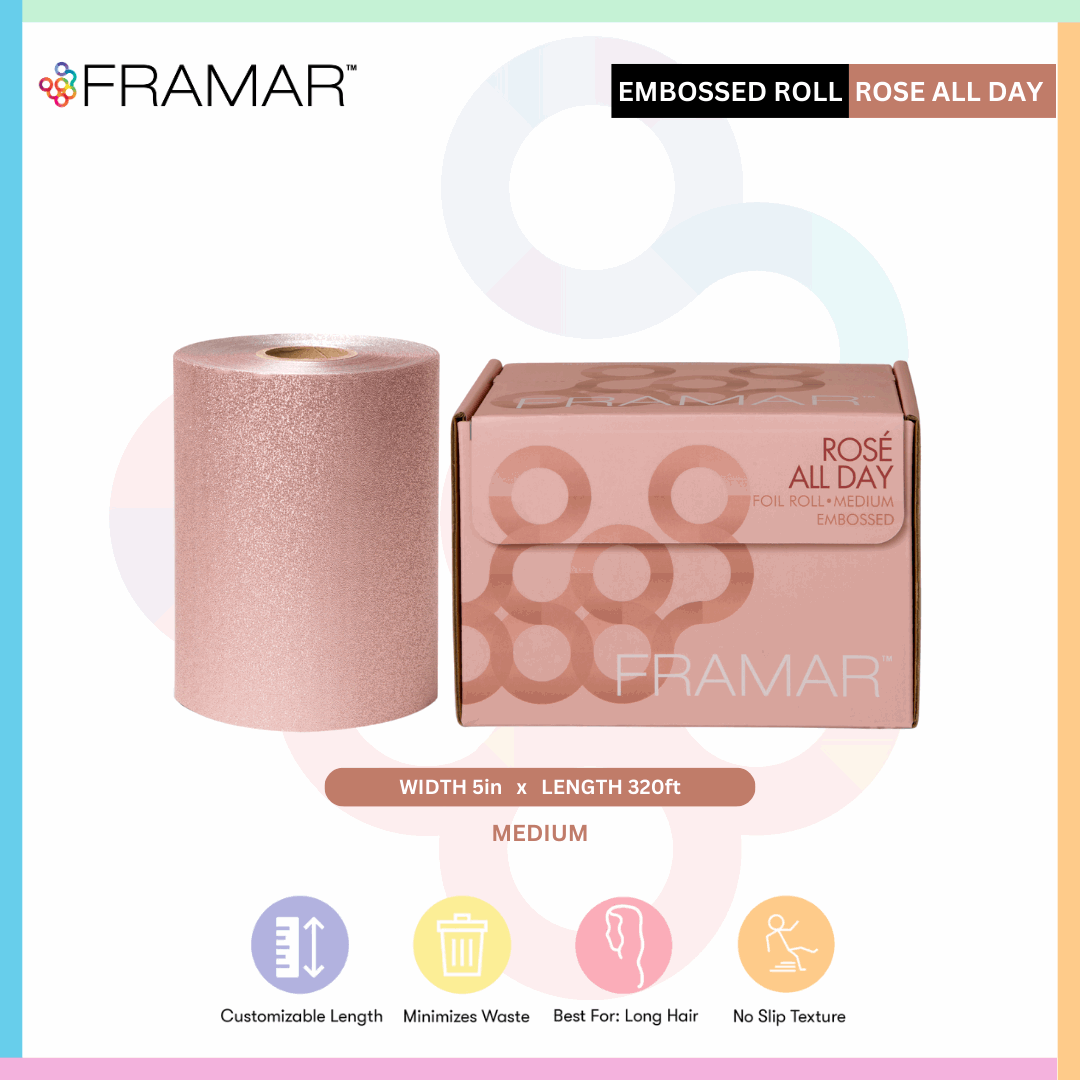 Hair Coloring foil roll framar Rose all Day