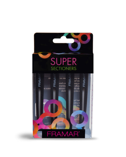 Framar hair section clip for salon set of 4 black