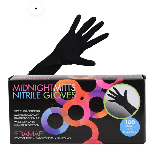 Buy Framar Black Nitrile Gloves for Salons. Hair Coloring Gloves - Love Self Beauty