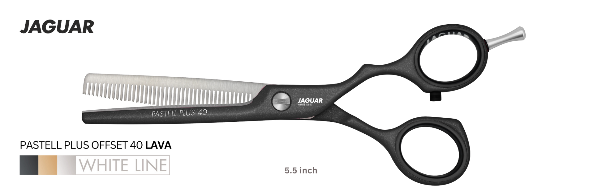 Buy Jaguar Texturing Hair Thinning Scissors Pastell Plus Offset 40 Lava Color | Love Self Beauty.
