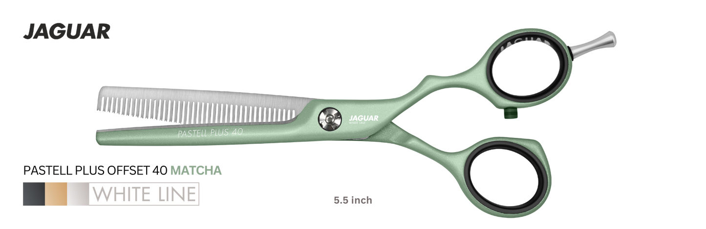 Buy Jaguar Texturing Hair Thinning Scissors Pastell Plus Offset 40 Matcha Color | Love Self Beauty.