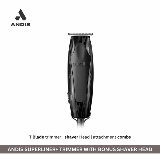 Andis Superliner Trimmer with T-Edge Blade & Bonus Shaver Head