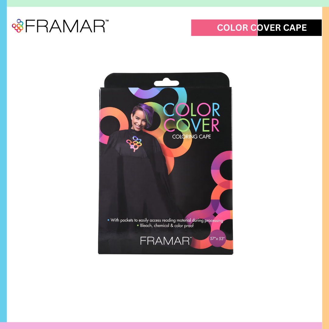 Framar cutting and color cover cape sheet | Love Self Beauty