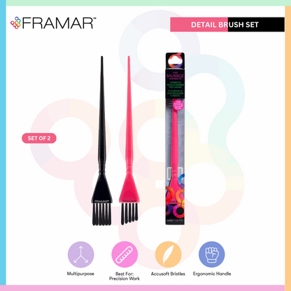 Framar Detail hair color Brush Set - 2 Pack