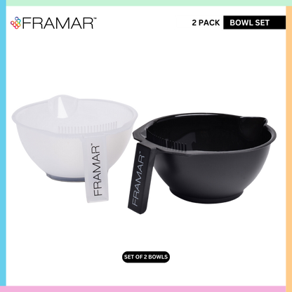 Buy Framar Hair color mixing bowl and treatment bowl set | Love Self Beauty