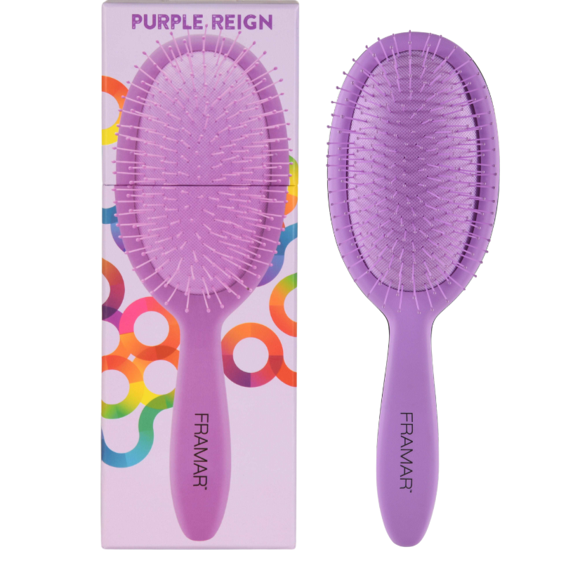 Framar Hair Detangle brush in purple color | Love Self Beauty