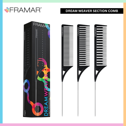 Framar Hair Section comb for highlights dreamweaver black | Love Self Beauty