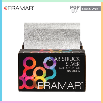 Buy Framar Aluminium Hair color Foil star struck silver Pop Up Pre Cut Sheets | Love Self Beauty.