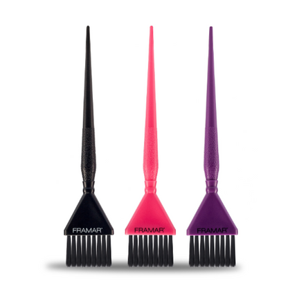 Buy Framar Triple Threat Medium Size Coloring Brush Set of 3 | Love Self Beauty.