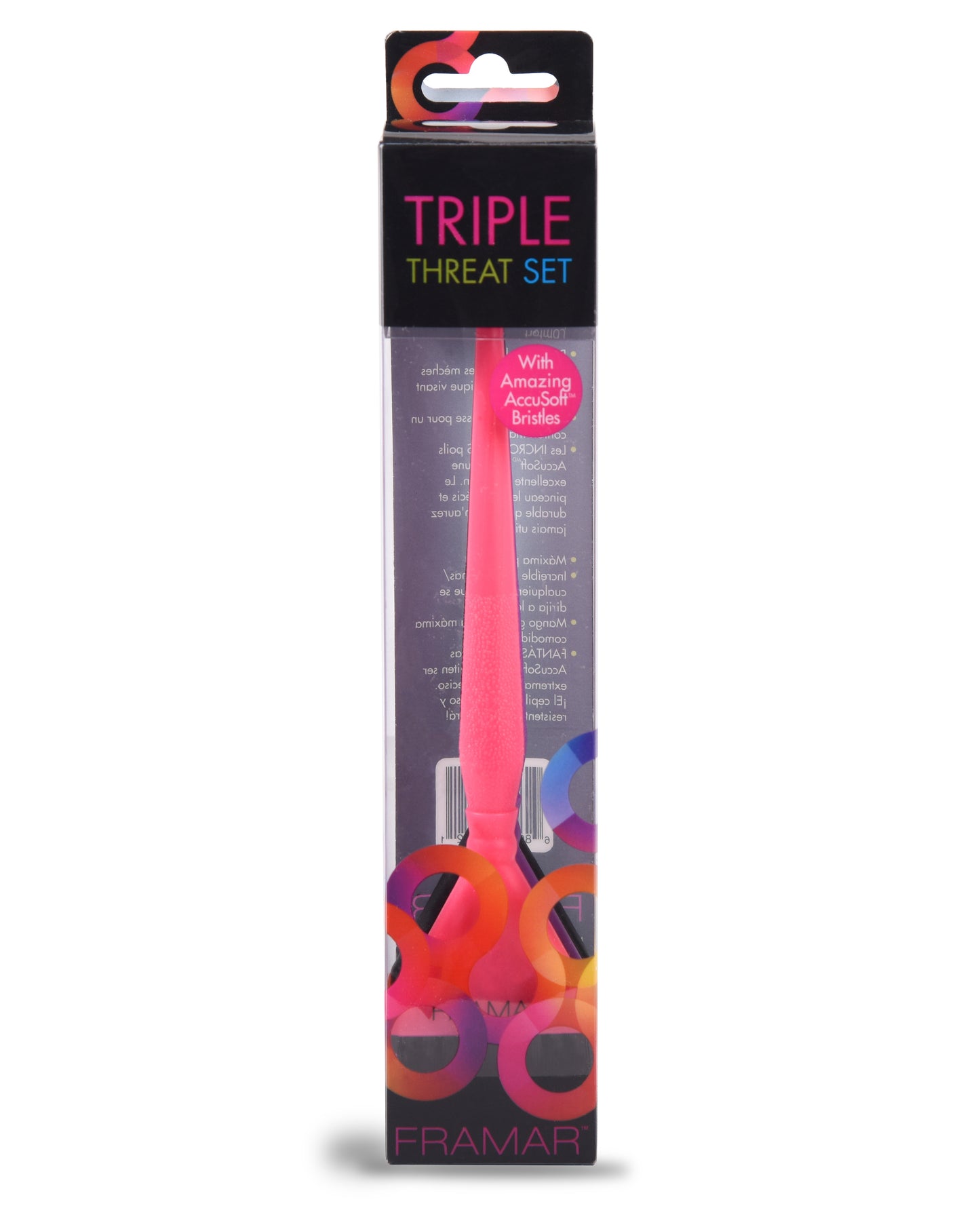 Triple Threat Brush Set - Black, Pink, and Purple | Set of 3 - LoveSelf Beauty