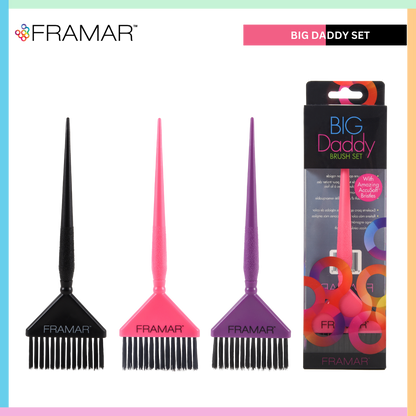 Extra-Wide Hair Color Brushes Set of 3 | Framar Big Daddy Brushes | Love Self Beauty.