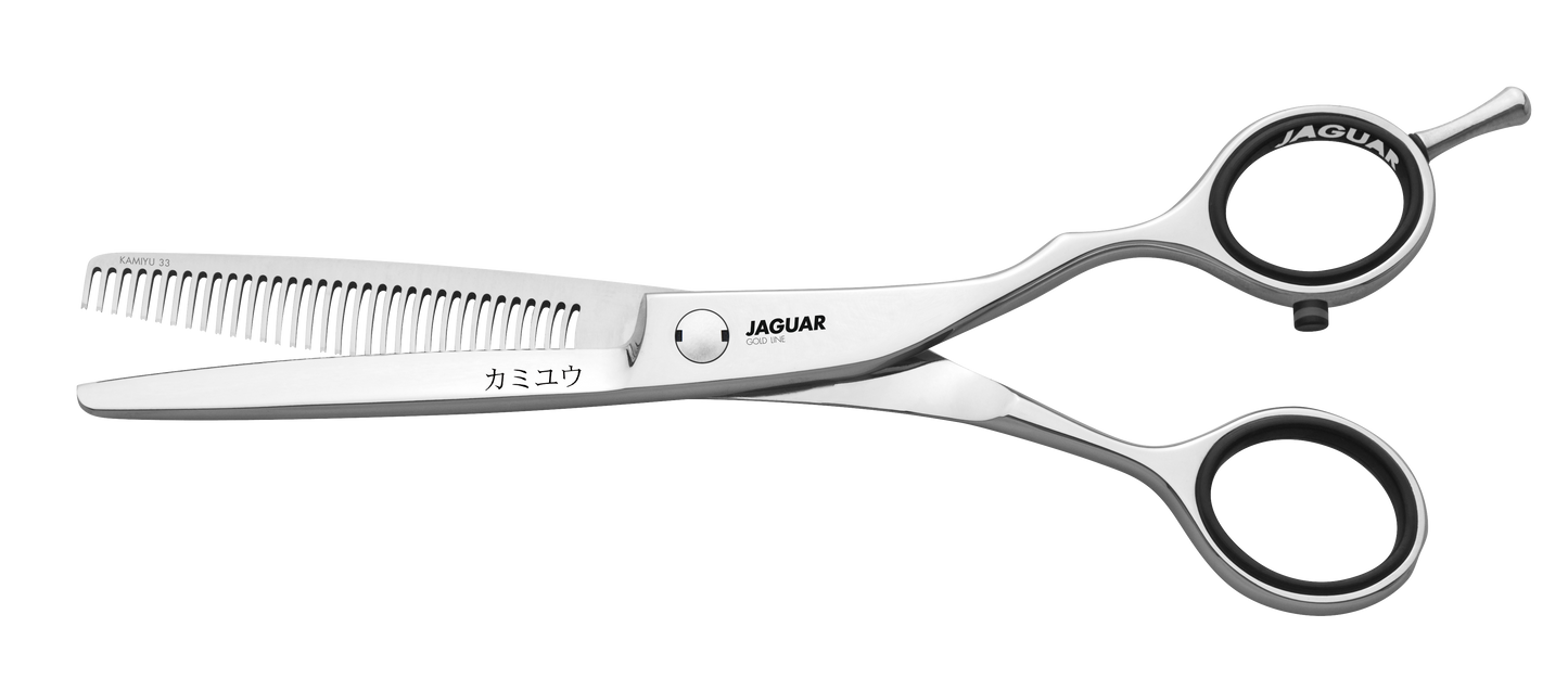 Buy Japanese Texturizing thinning scissors Jagaur Kamiyu 33 in India | Love Self Beauty.