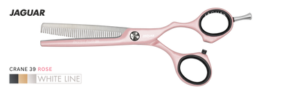 Buy Jaguar Pastell Plus Crane Rose Professional hair thinning scissors. Best texturizing thinning Scissors for salons | Love Self Beauty.
