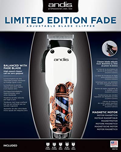 Buy Best Hair Clipper Andis Fade Clipper with adjustable fade blade and high-speed motor for detailed grooming.